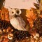 24" Fall Door Wreath with Lights Cute Owl for Harvest Porch Decor in Orange Autumn Maple Leaf Wreath for Indoor Window Halloween Thanksgiving Decorations